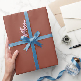 Enkel kastanjebrun färgnyans presentpapper