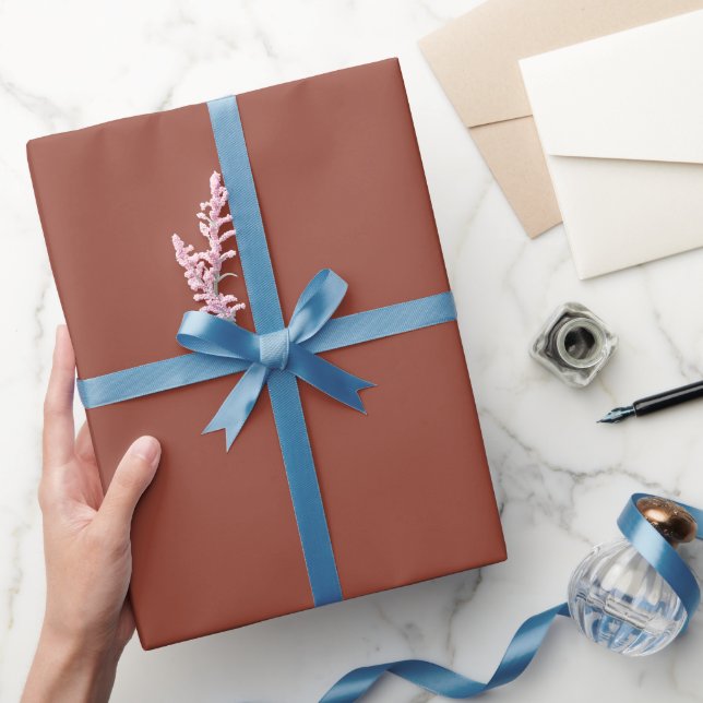 Enkel kastanjebrun färgnyans presentpapper (Gifting)