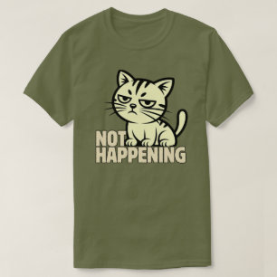 Enkel Katt Grafisk Design Med Attityd T Shirt