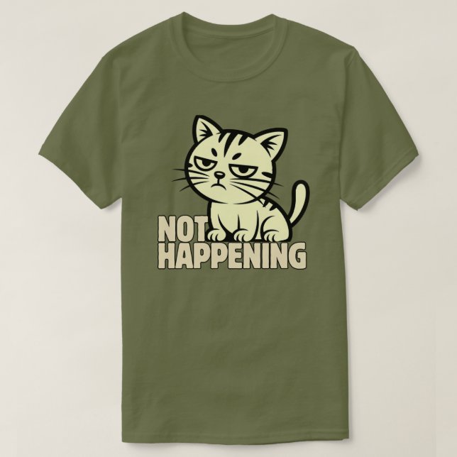 Enkel Katt Grafisk Design Med Attityd T Shirt (Design framsida)