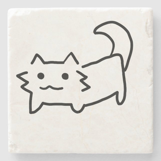 Enkel katt stenkoordinator stenunderlägg (Framsidan)