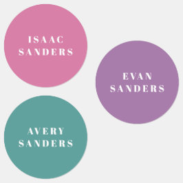 Enkel Kids Back to school vattentät Namn Klistermärke