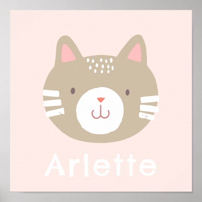 Enkel Kitty-affisch Poster (Framsidan)