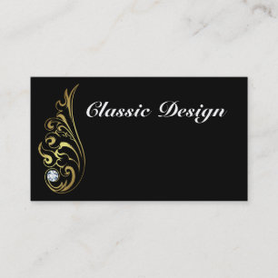 Enkel klassdesign Affärskort Guld Diamond Design Visitkort