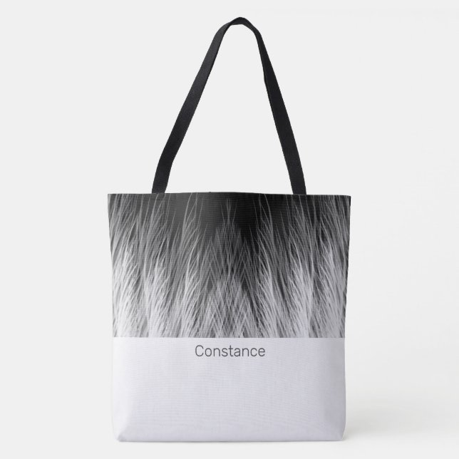 Enkel klassfjäder Monogrammed Tote Bag Tygkasse (Framsida)