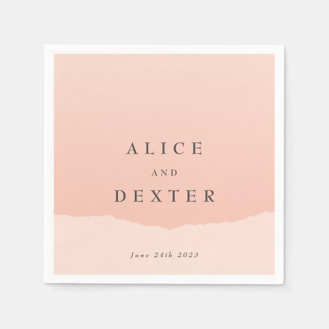 Enkel klassi  Personlig Bröllop Napkins Pappersservett (Framsidan)