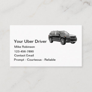 Enkel Klassig Uber Förarens Ride Hailing Visitkort