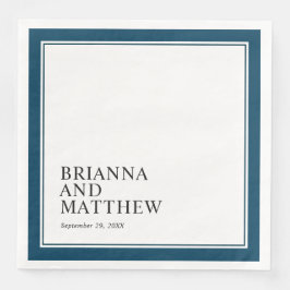 Enkel klassisk Dubbla Ram i marinblå Pappersservett