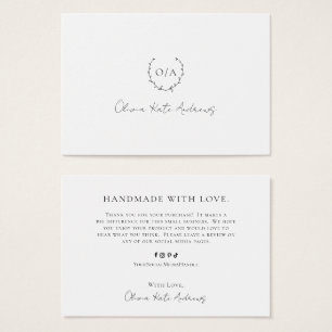 Enkel klassisk Elegant av andedräkt i monogram Visitkort