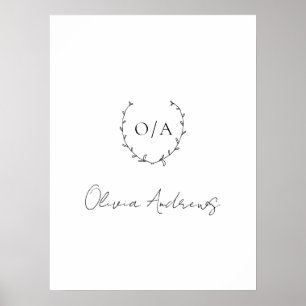 Enkel klassisk Elegant av andningsutandning Vapens Poster