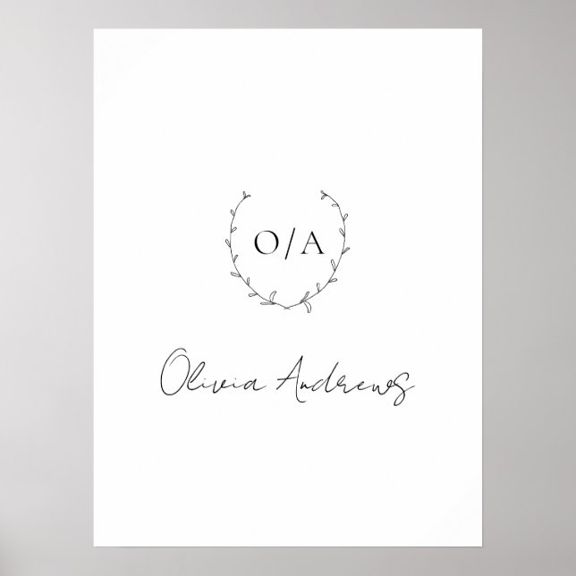 Enkel klassisk Elegant av andningsutandning Vapens Poster (Framsidan)