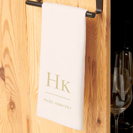 Enkel klassisk Elegant, minimal  Guld Kökshandduk