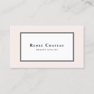 Enkel klassisk Elegant Rosa Beauty Salon Visitkort