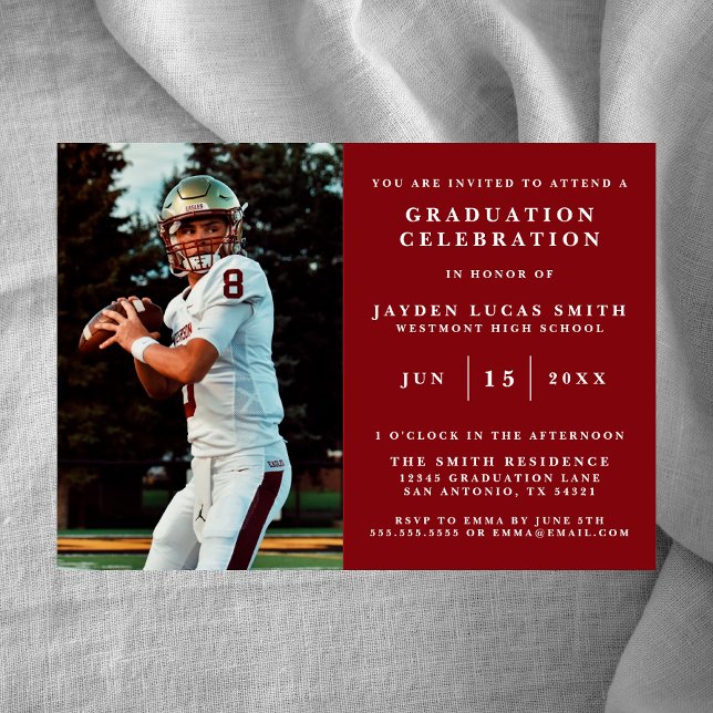 ENKEL KLASSISK FORMELL INBJUDAN PHOTO STUDENTEN (Skapare uppladdad)