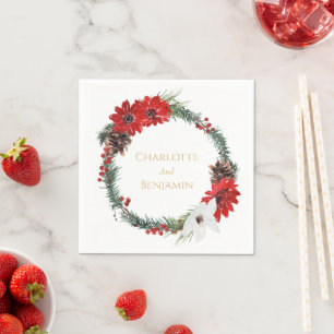 Enkel klassisk jul Bröllop Napkin Pappersservett