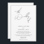 Enkel, klassisk, minimalistisk bröllopsinbjudan inbjudningar<br><div class="desc">Hög kvalitet och anpassade!</div>