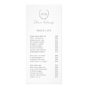 Enkel Klassisk Monogram Krans Elegant Reklamkort