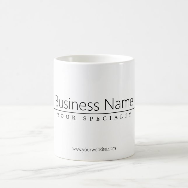 Enkel Klassisk Svart Text Kaffemugg (Center)