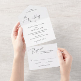 Enkel Klassisk Traditionell Formell Elegant Bröllo