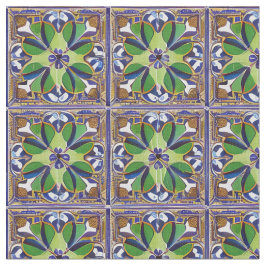 Enkel klippning av marockansk Stil-blå och Grönt-M Tyg