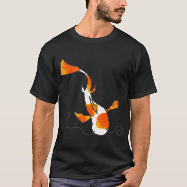 Enkel Koi-design T Shirt (Framsida)