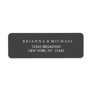Enkel kol och vit Returadress Etikett