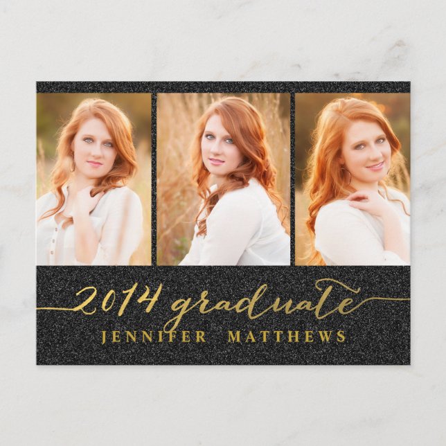 Enkel kollage | Inbjudan till studentfest (Framsida)