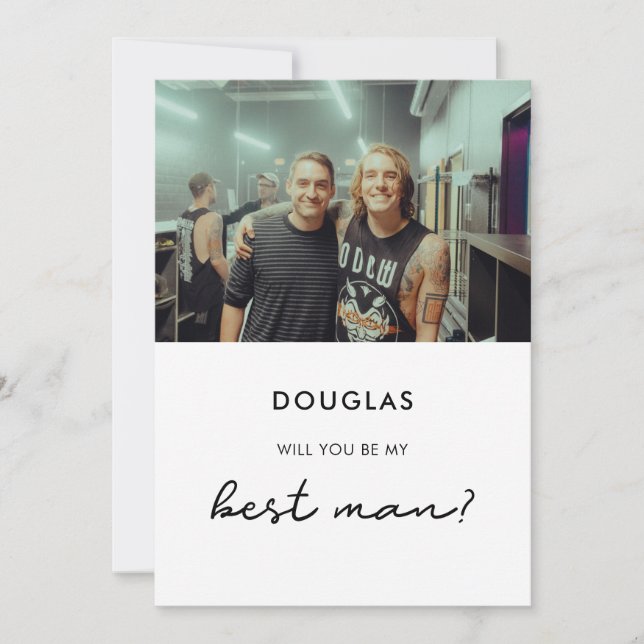 Enkel.. Kommer du att bli mitt bästa fotokort? Inbjudningar (Framsida)