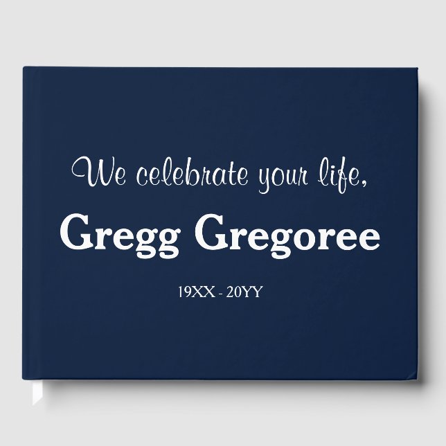 Enkel kondoleans gästbok (Framsida)