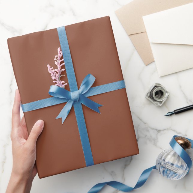 Enkel kopparbrun färgnyans presentpapper (Gifting)