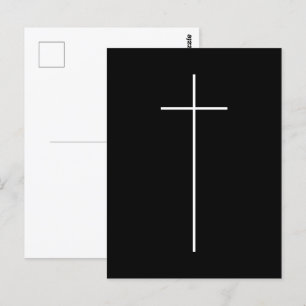Enkel Kor Religiösa Crucifix Christian Catholique Vykort