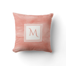 Enkel koral Rosa subtle Marble Modern Monogram