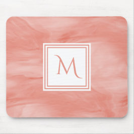 Enkel koral Rosa subtle Marble Modern Monogram Musmatta