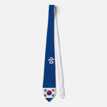 Enkel koreansk Hangul Tie med flagga