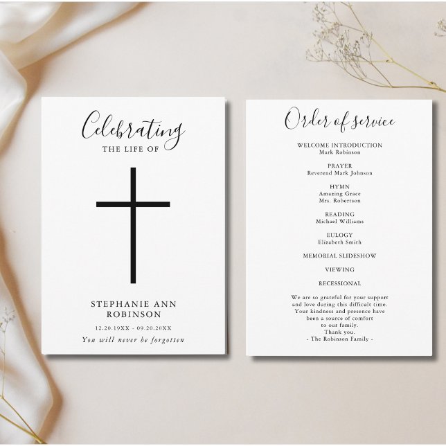 Enkel korsfirande av livets ordning för tjänst program (Skapare uppladdad)