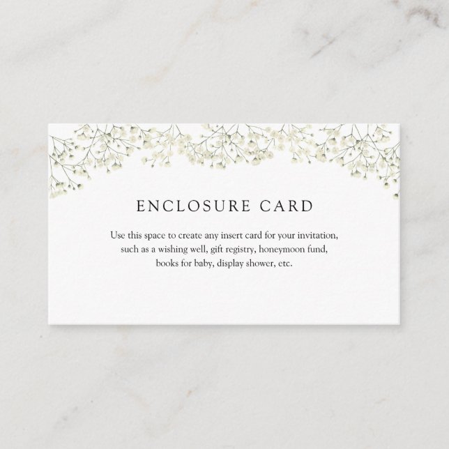 Enkel kort med babysandblomma (Framsida)