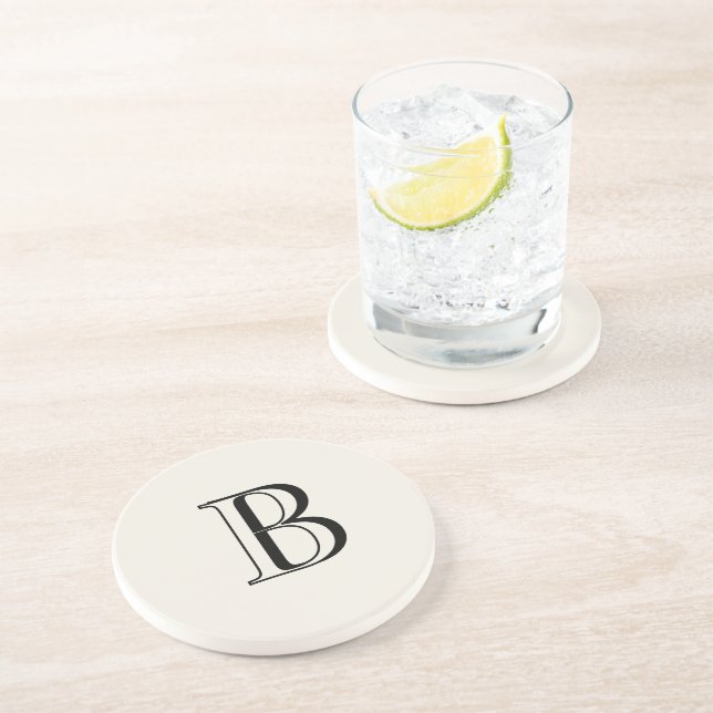 Enkel kräm och svart monogram kräm  underlägg (Sidan)