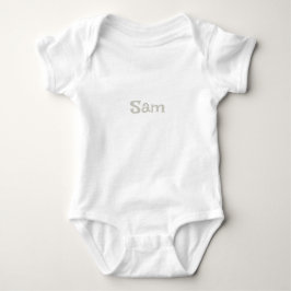 Enkel krämfärgad personlig namn t shirt