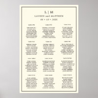 Enkel krämfärgad vigselbokstavsbröllopsställningsk