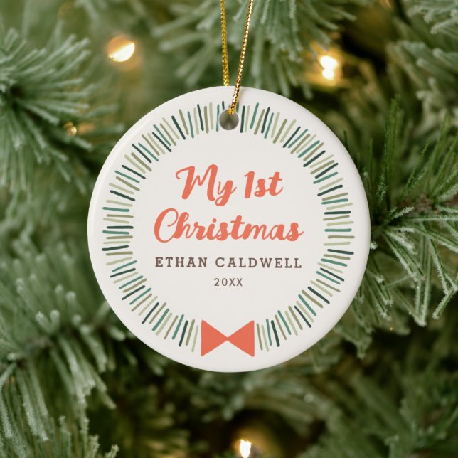 Enkel krans Första juldagen Ornament - Beige (Träd)