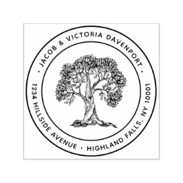 Enkel kristen Livets träd Returadress Självfärgande Stämpel