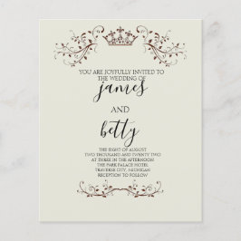 Enkel Krona-minimalistisk Bröllop-flygare