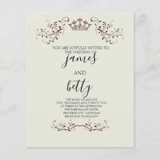 Enkel Krona-minimalistisk Bröllop-flygare