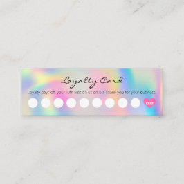 Enkel kundens Pastel Rainbow med hjärta Lojalitetskort