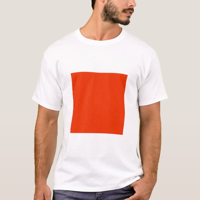 Enkel kvadrat - Brick Red T Shirt (Framsida)