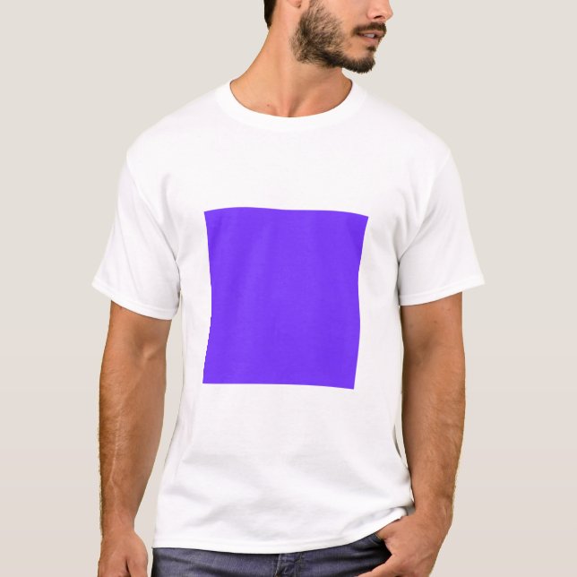 Enkel kvadrat - djup Azure Tee (Framsida)