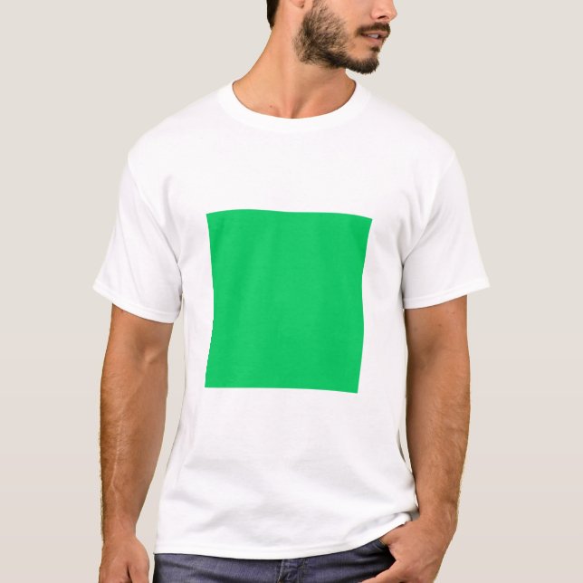 Enkel kvadrat - Ljust grönt T Shirt (Framsida)