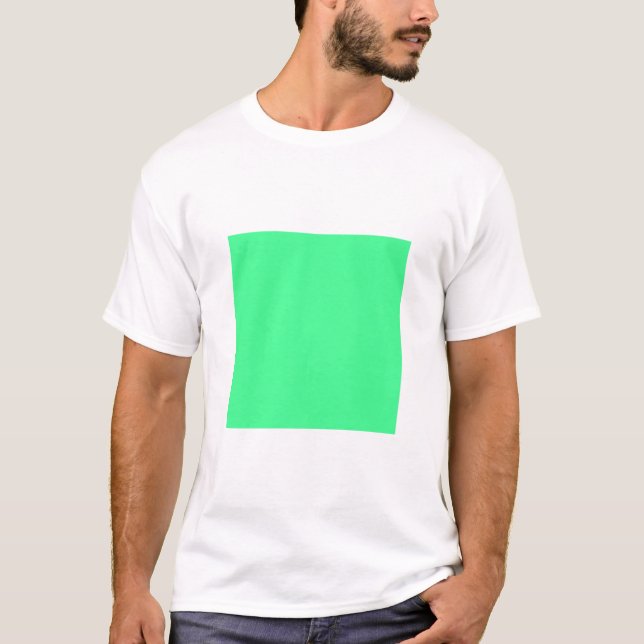 Enkel kvadrat - Mint-Grönt T-shirt (Framsida)