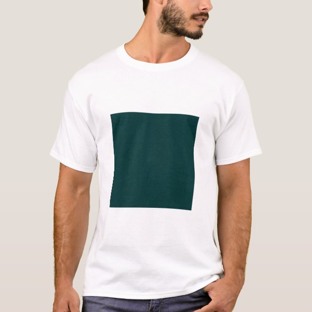 Enkel kvadrat - Mörk grönt Tee Shirt (Framsida)