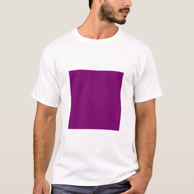 Enkel kvadrat - plommon tee shirt (Framsida)